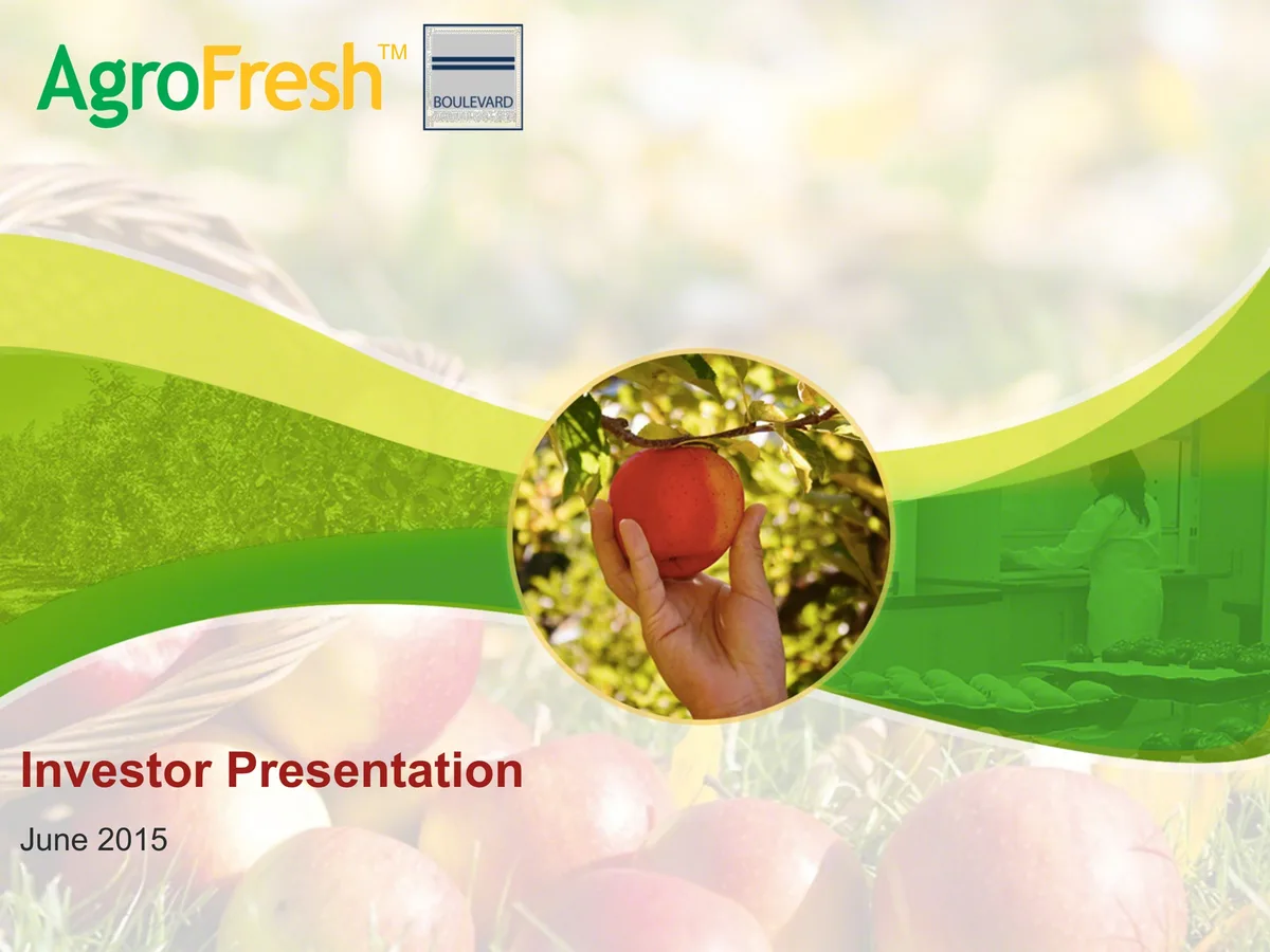AgroFresh | SPAC Presentation Deck | 48 slides · slide 1