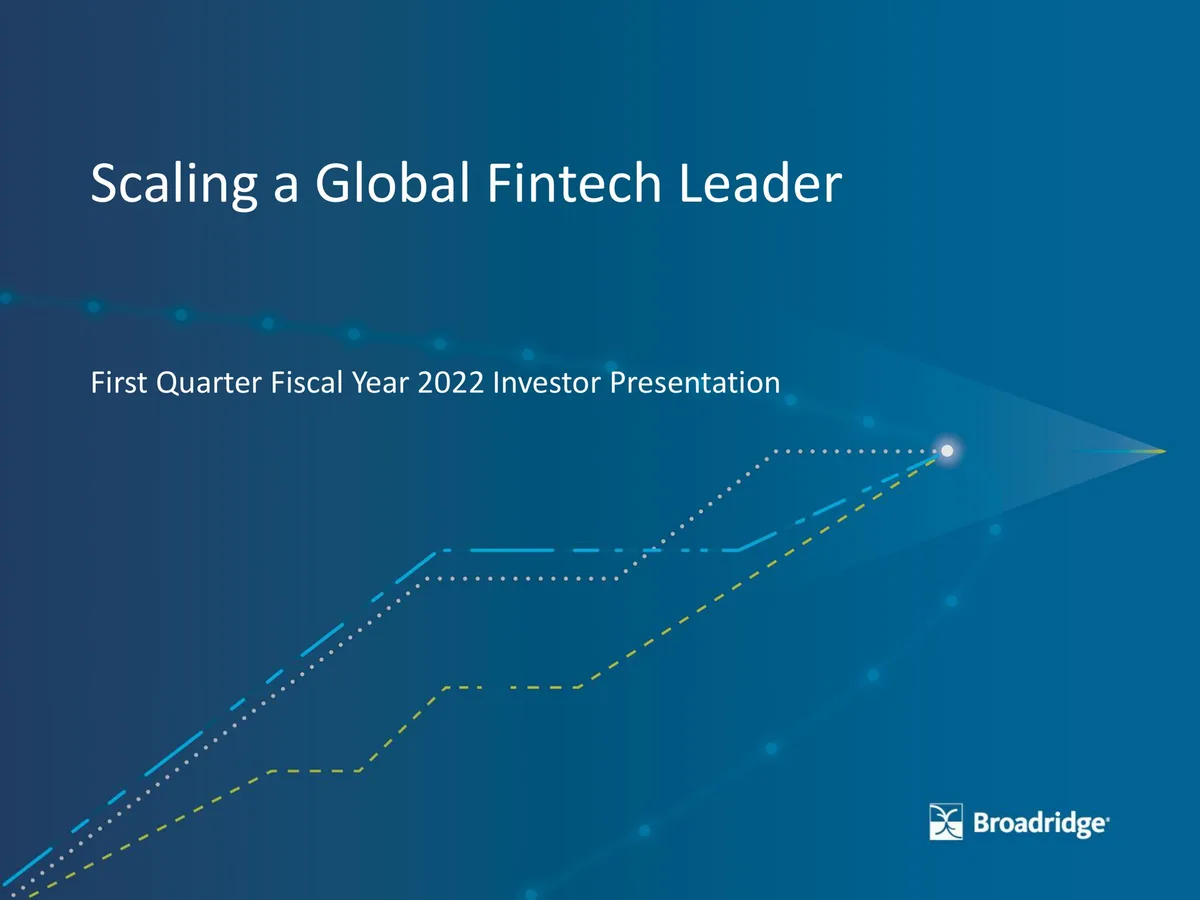 Broadridge Financial Solutions | Results Presentation Deck | 51 slides · slide 1