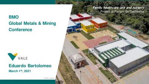 Vale | Investor Conference Presentation Deck | 11 slides