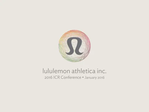 Lululemon | Investor Conference Presentation Deck | 14 slides
