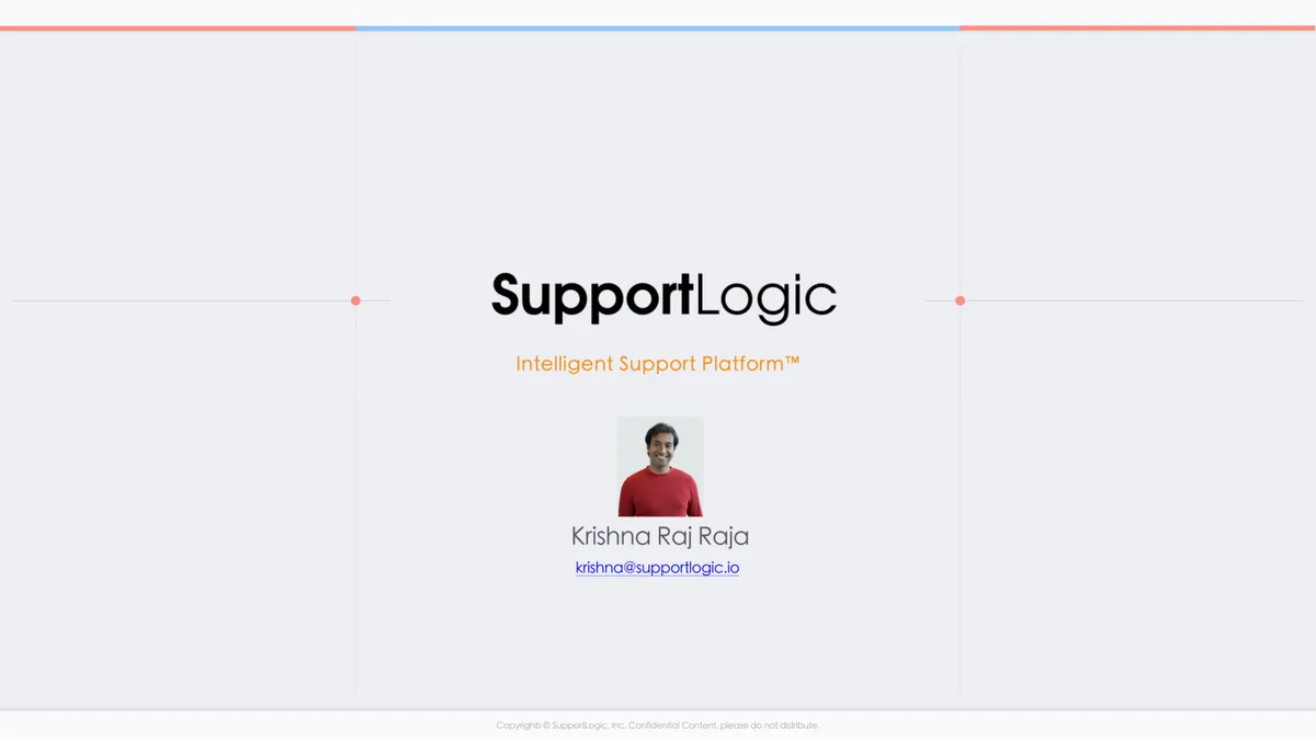 SupportLogic used this pitch deck to win $12 million in funding · slide 1