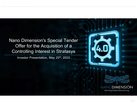 Nano Dimension | Mergers and Acquisitions Presentation Deck | 10 slides