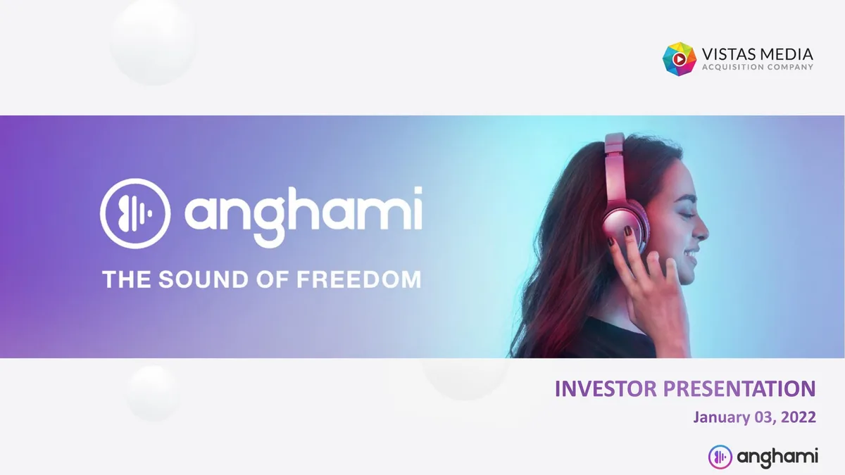 Includes logos for Vistas Media Acquisition Company and Anghami.