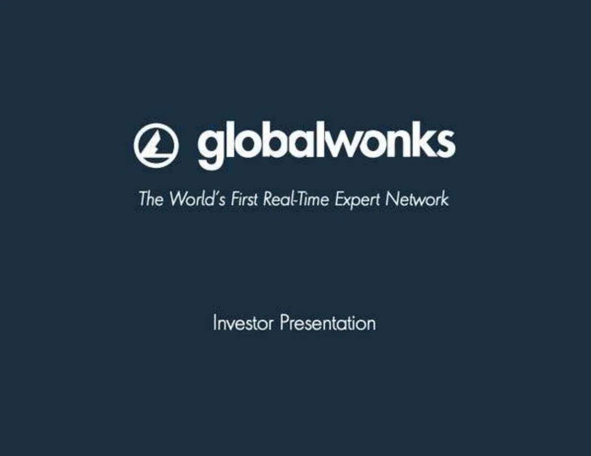 GlobalWonks Pitch Deck · slide 1
