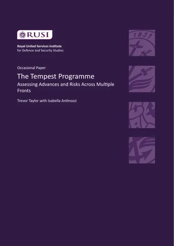 Assessment of the expected economic impact of the Tempest Programme (2021-2050)