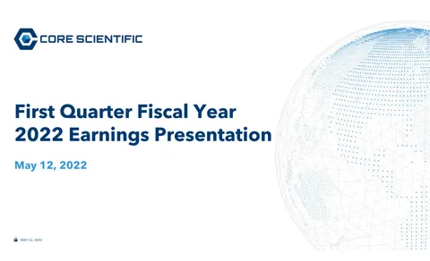 Core Scientific | Results Presentation Deck | 17 slides