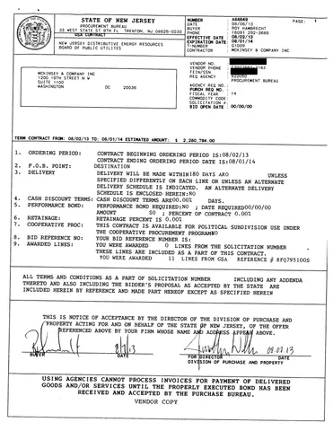 mckinsey contract state of new jersey