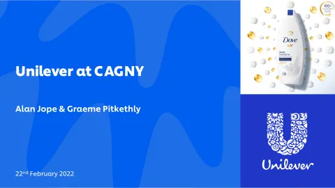 Unilever | Investor Conference Presentation Deck | 32 slides