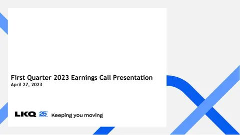 LKQ | Results Presentation Deck | 31 slides