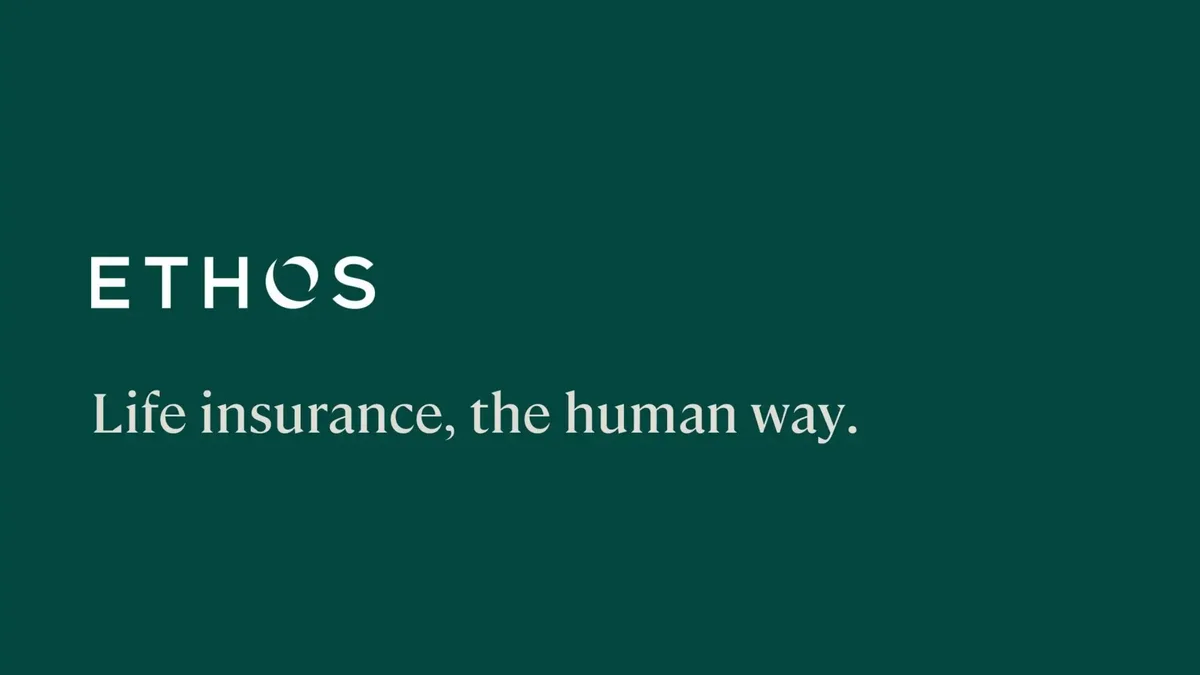 Ethos wants to make signing up for life insurance a pain-free process. Here's the pitch deck that convinced Alphabet's GV investing arm that it's worth $500 million. · slide 1