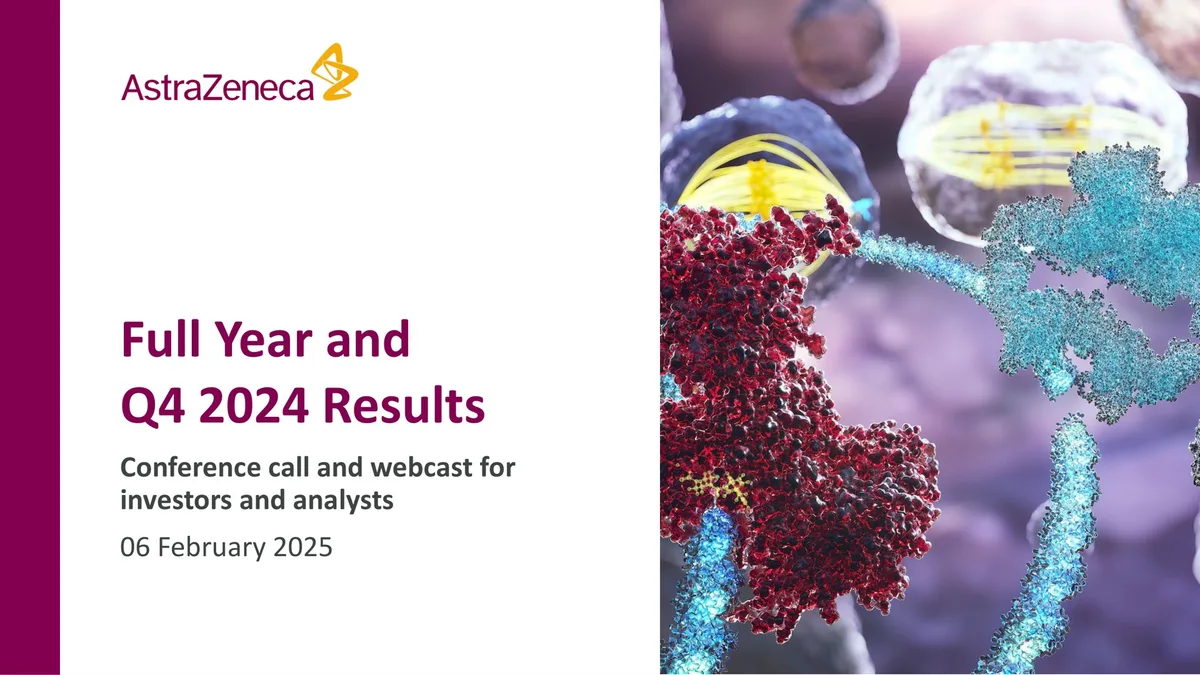 AstraZeneca | Results Presentation Deck | 42 slides · slide 1