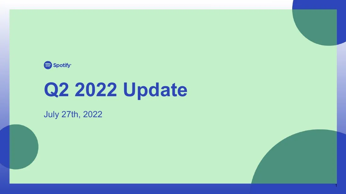 2022 Q2 Shareholder Deck · slide 1