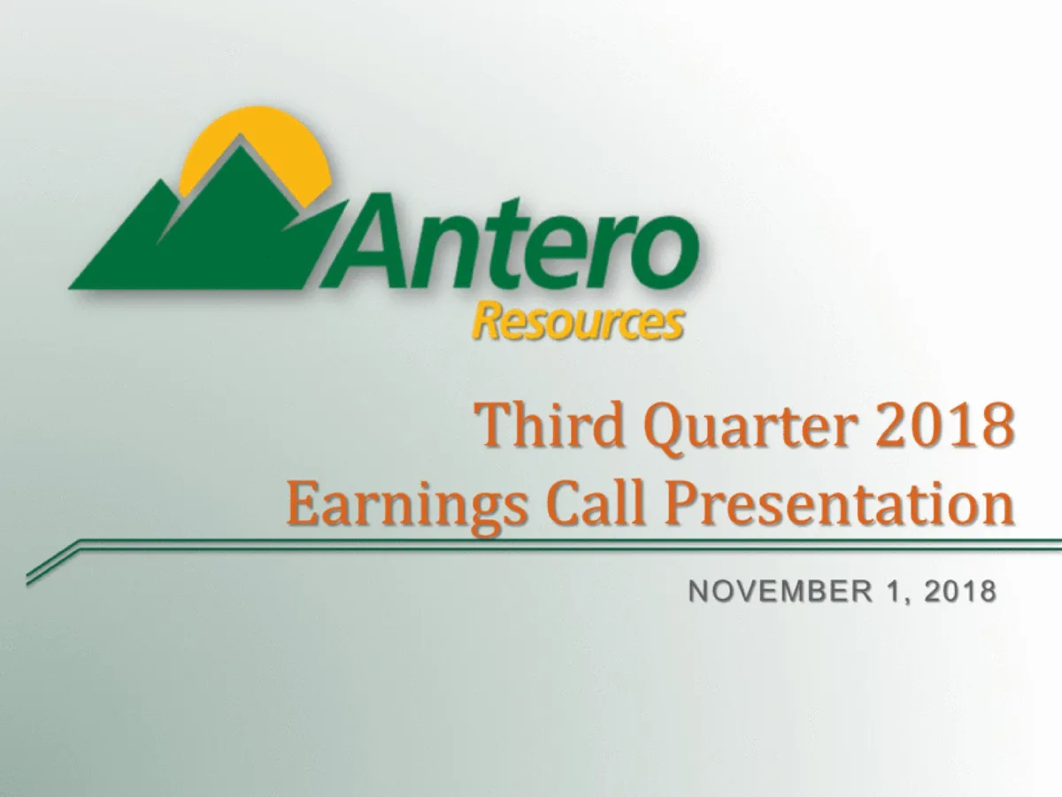 Antero Midstream Partners | Results Presentation Deck | 20 slides · slide 1
