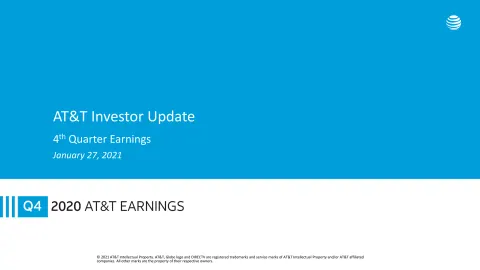 AT&amp;T | Results Presentation Deck | 12 slides