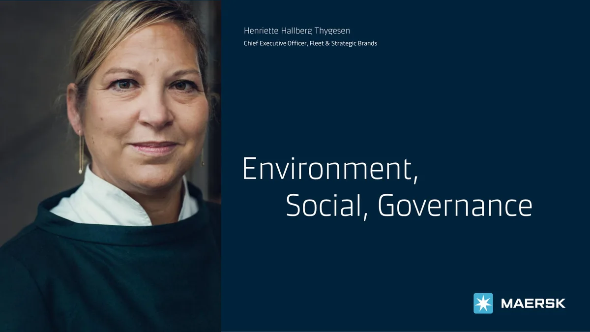 Maersk | ESG Presentation Deck | 18 slides · slide 1