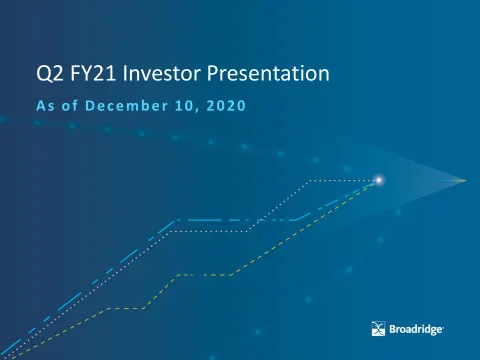 Broadridge Financial Solutions | Results Presentation Deck | 54 slides
