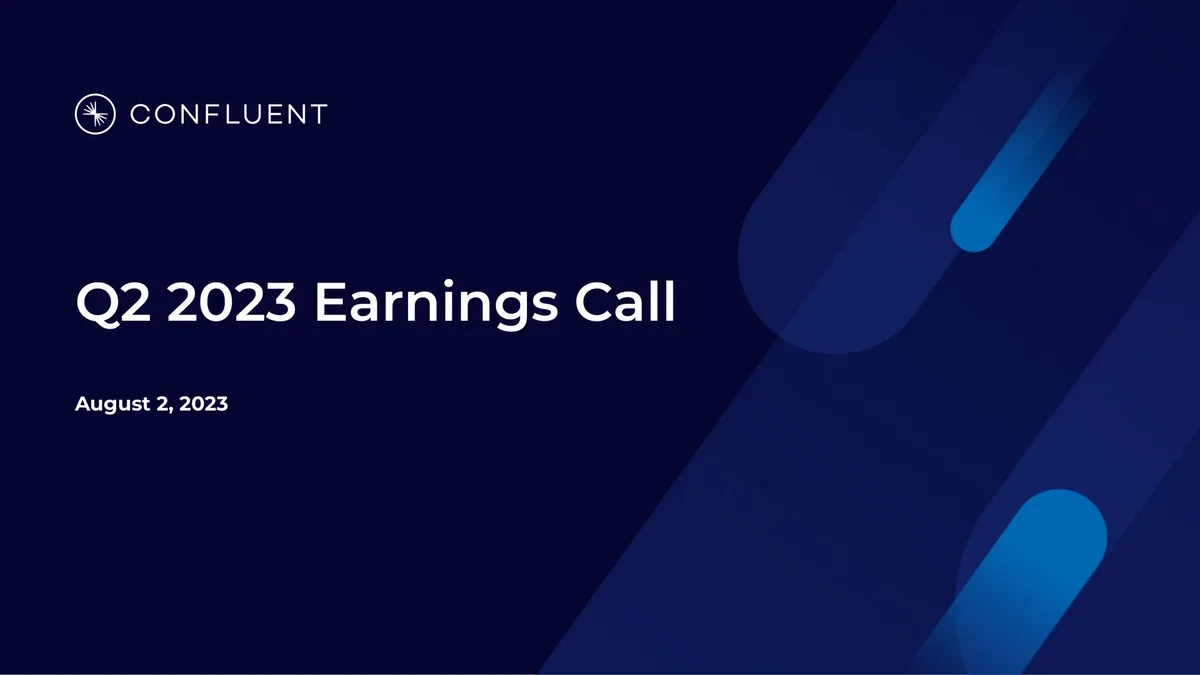 Confluent | Results Presentation Deck | 43 slides · slide 1
