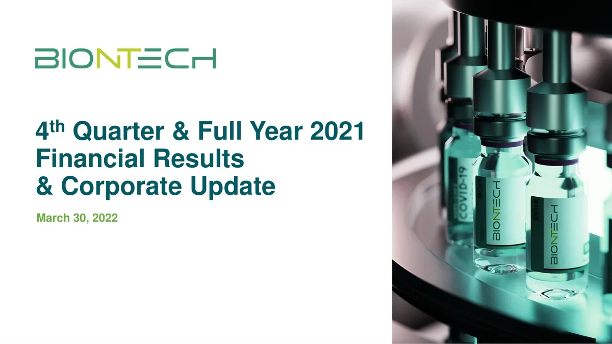 BioNTech | Results Presentation Deck | 37 slides · slide 1