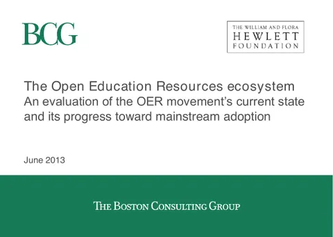 Open Education Resources ecosystem
