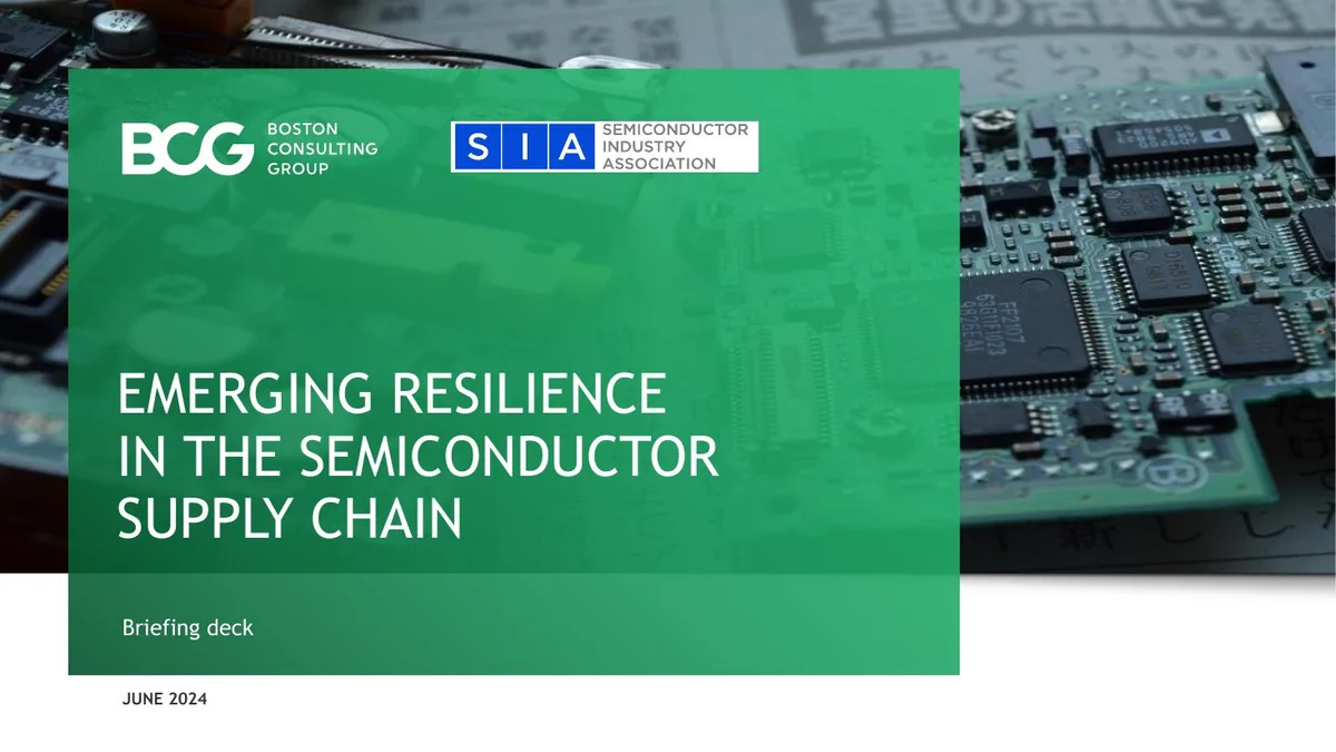 Achieving Supply Chain Resilience in a Volatile World · slide 1