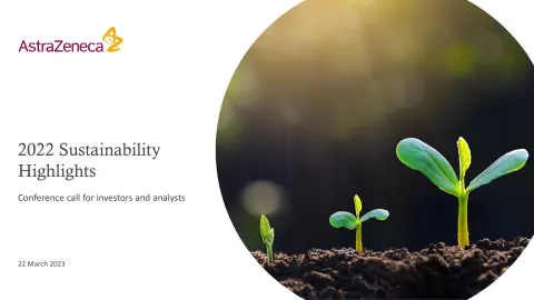 AstraZeneca | ESG Presentation Deck | 16 slides