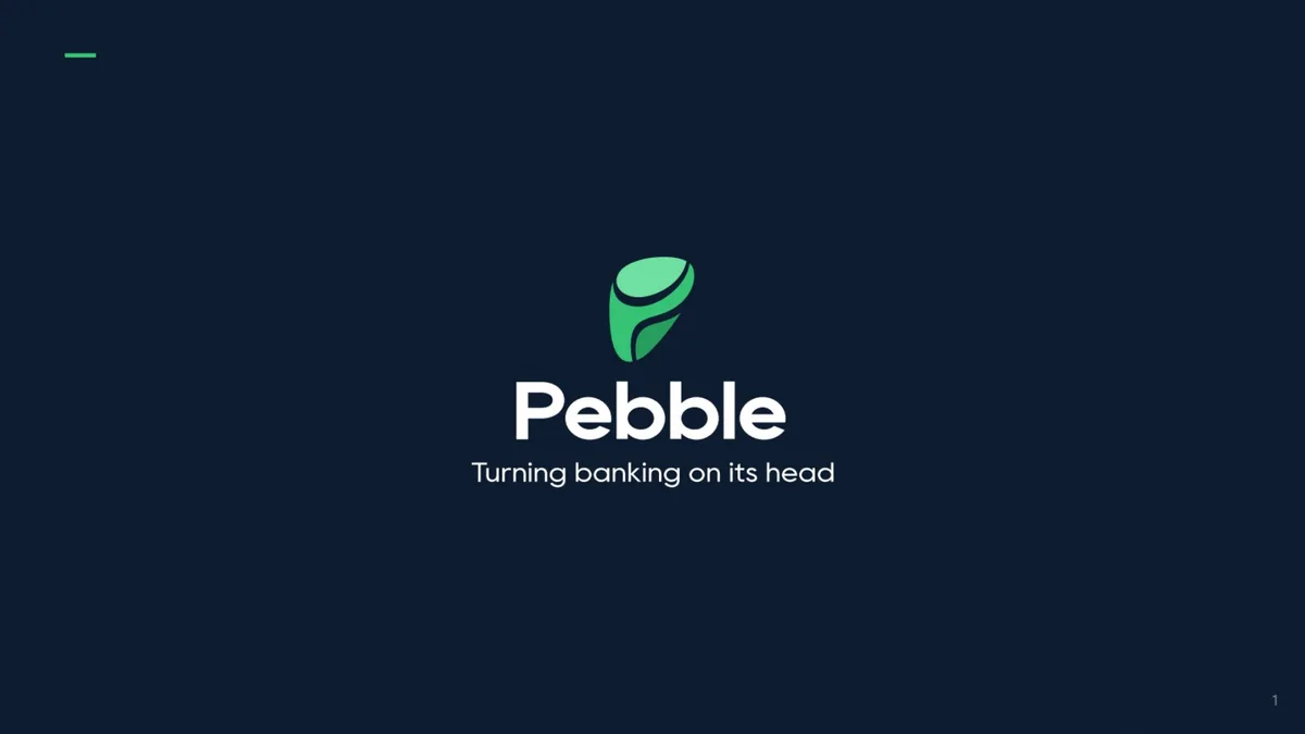 Read the pitch deck that secured $6.2 million for Pebble;; the new Y-Combinator-backed crypto startup that's been accused by a competitor of using sneaky tactics to copy its product and pitch · slide 1