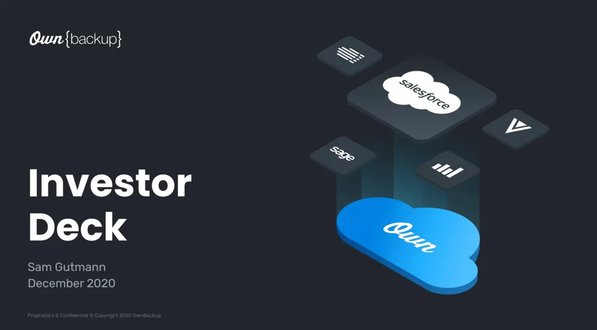 The visual shows the Own cloud platform connecting to various SaaS platforms like Salesforce and Sage.