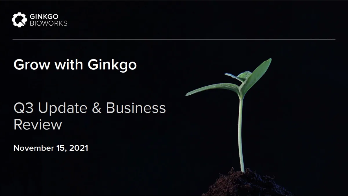 Ginkgo | Results Presentation Deck | 36 slides · slide 1