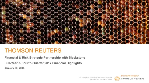 Thomson Reuters | Mergers and Acquisitions Presentation Deck | 12 slides
