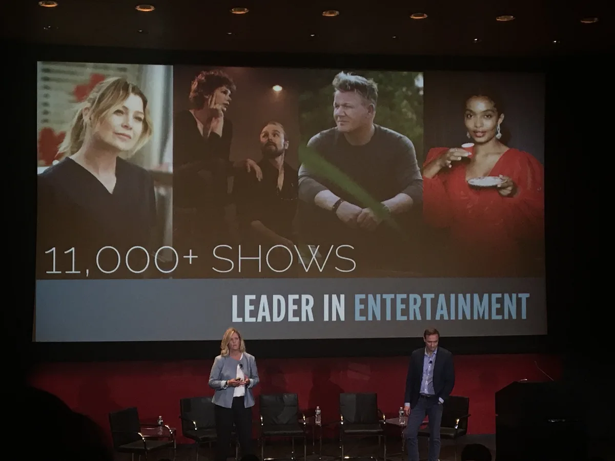The slide uses high-profile celebrity imagery to establish authority and market leadership.