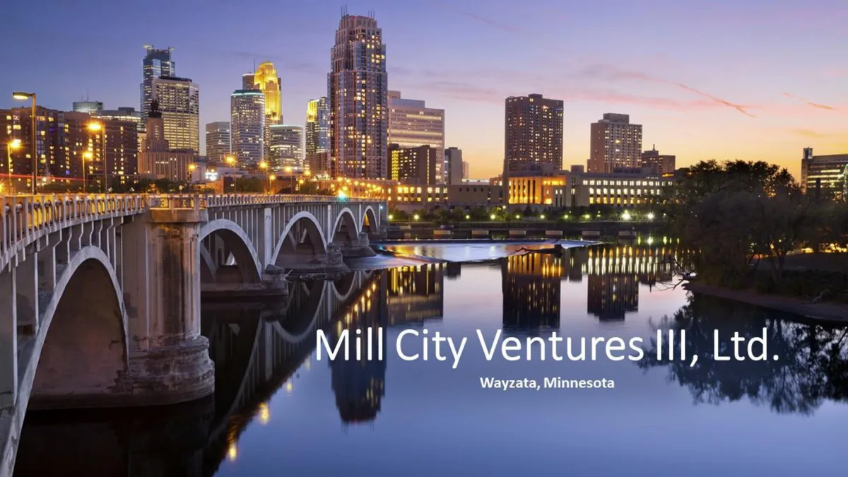 Mill City Ventures III | Results Presentation Deck | 10 slides · slide 1