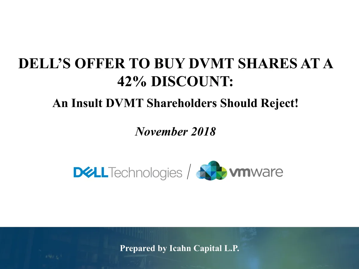 Icahn Enterprises | Activist Presentation Deck | 20 slides · slide 1