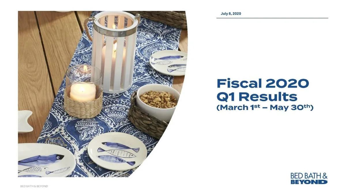 Bed Bath &amp; Beyond | Results Presentation Deck | 41 slides · slide 1