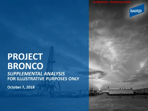 Baird | Investment Banking Pitch Book | 8 slides