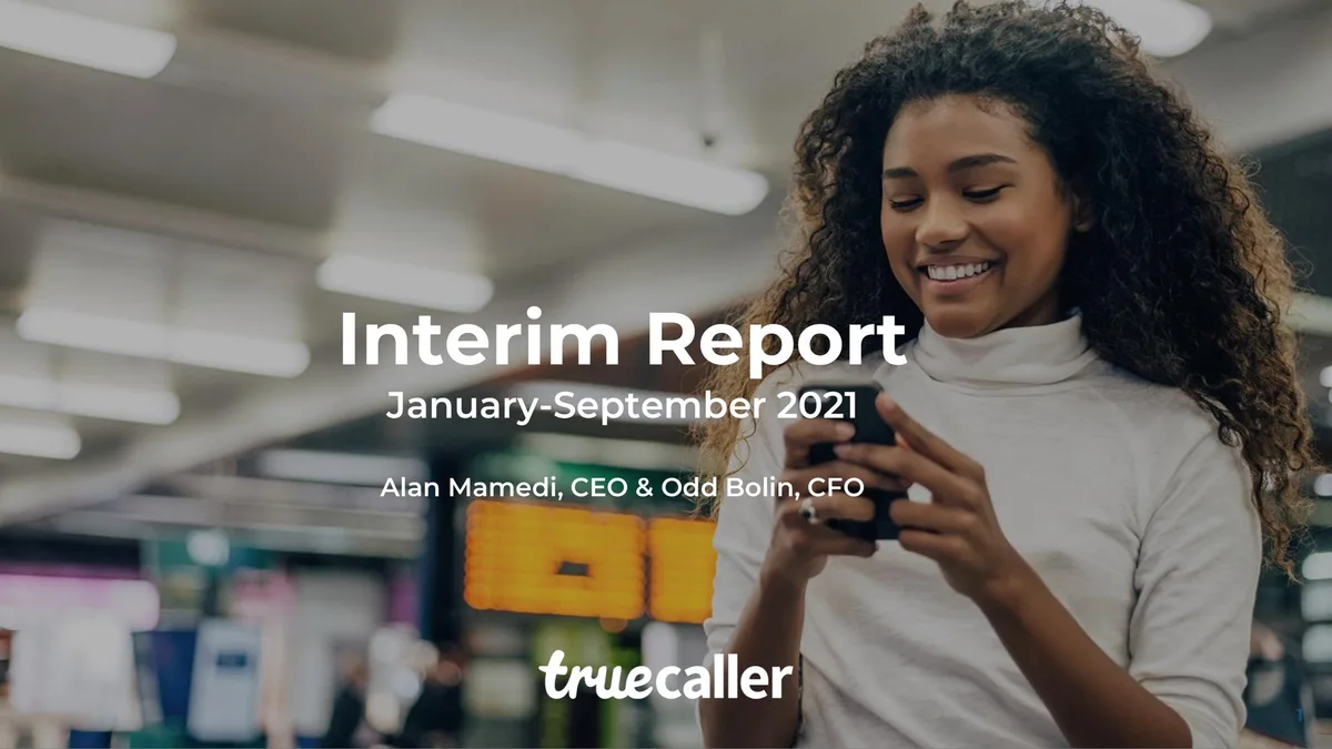 Truecaller | Results Presentation Deck | 30 slides · slide 1