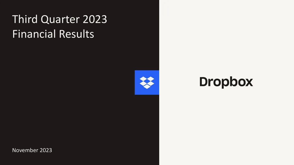 Dropbox | Results Presentation Deck | 38 slides · slide 1