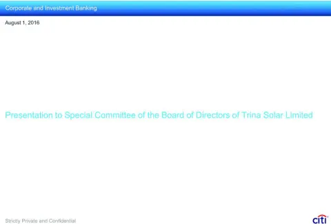 Citi | Investment Banking Pitch Book | 16 slides