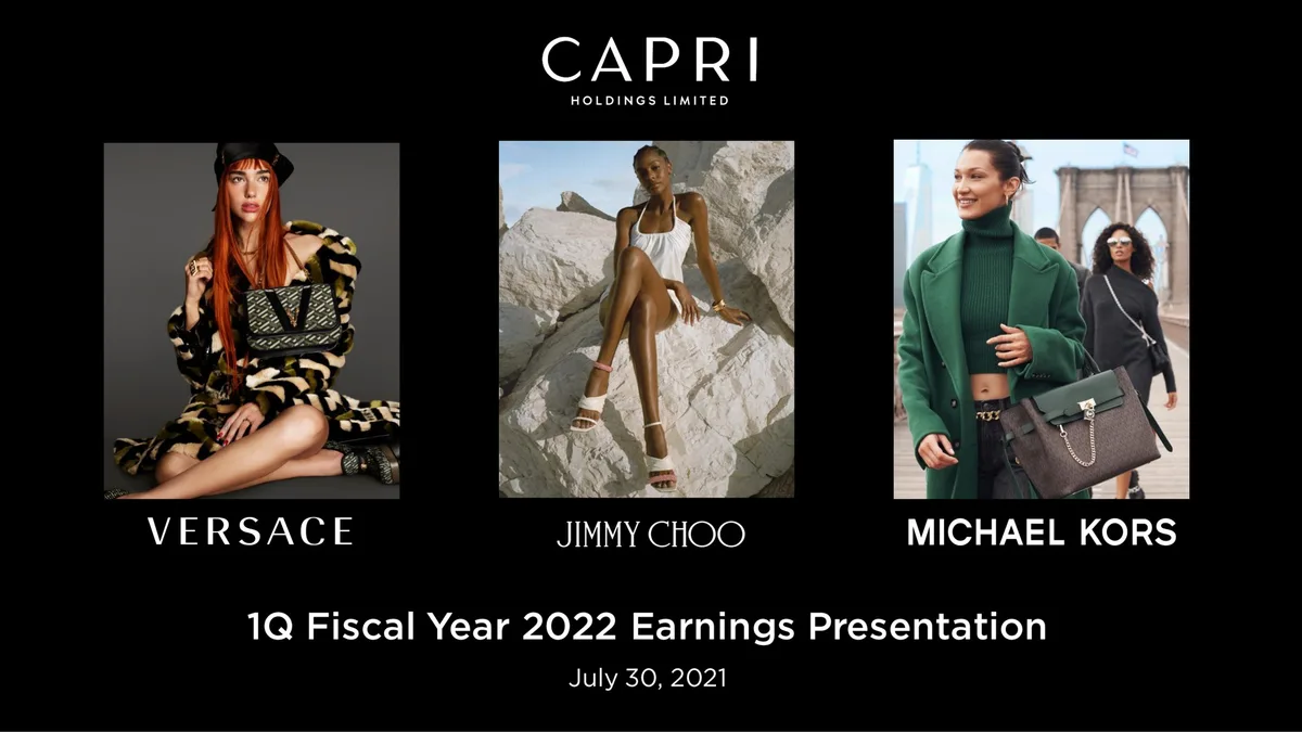 Capri Holdings | Results Presentation Deck | 13 slides · slide 1