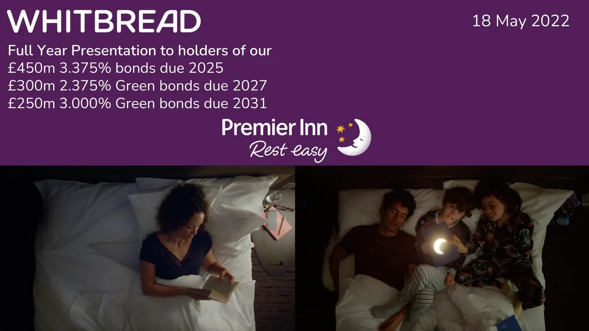 The slide lists three specific bond tranches with their respective values, interest rates, and maturity dates.