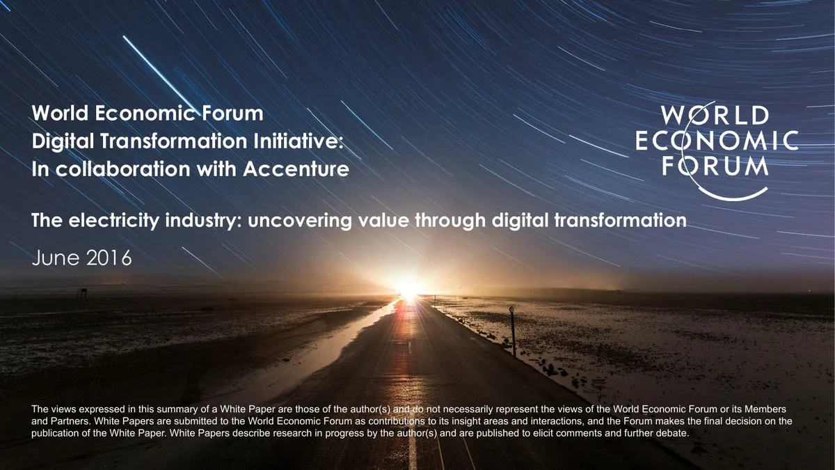 World Economic Forum Digital Transformation Initiative: In collaboration with Accenture · slide 1