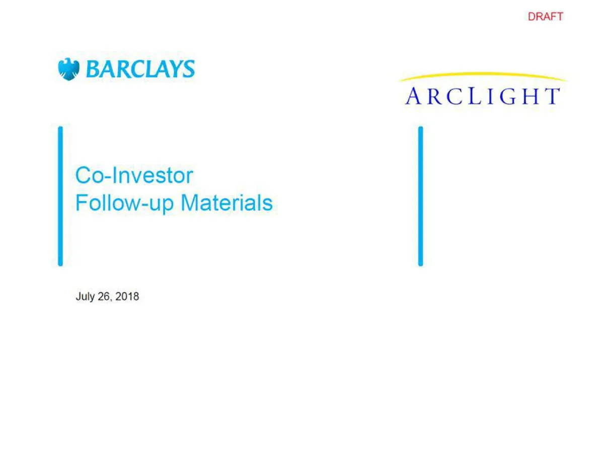Barclays | Investment Banking Pitch Book | 9 slides · slide 1