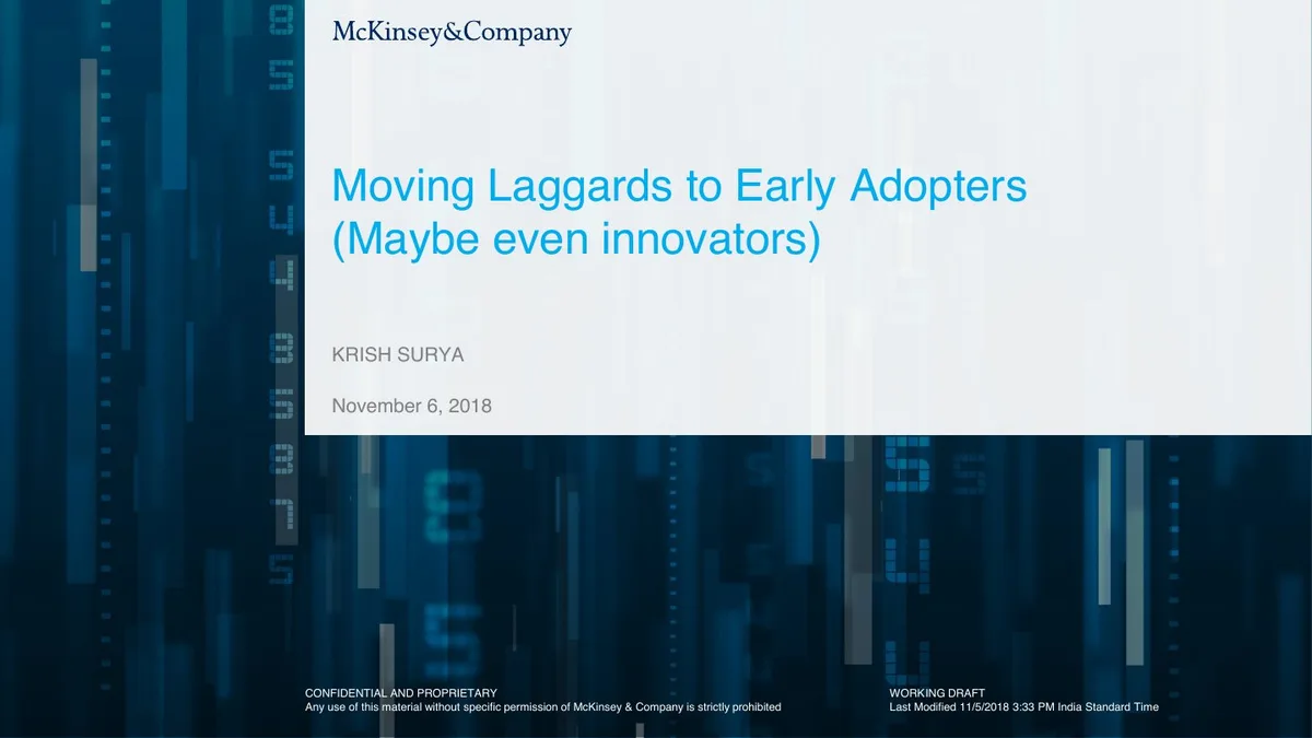 Moving Laggards Early Adopters · slide 1