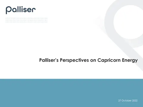 Palliser Capricorn Presentation October 2022