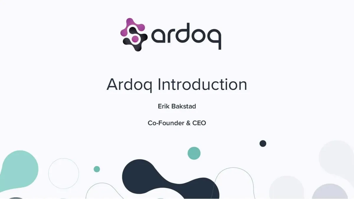 Check out the 13-slide pitch deck enterprise software firm Ardoq used to raise $125 million in a Series D round led by EQT Growth · slide 1