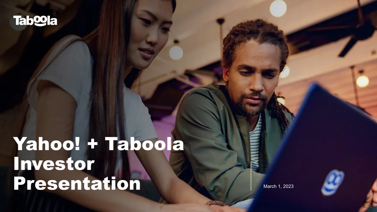 Taboola | Mergers and Acquisitions Presentation Deck | 69 slides · slide 1