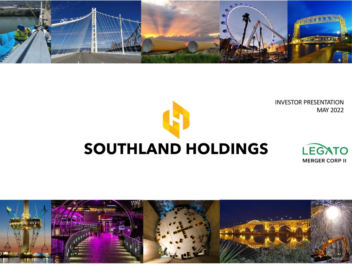 Includes a collage of infrastructure project photos.