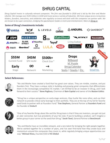Shrug Capital One Pager 2023