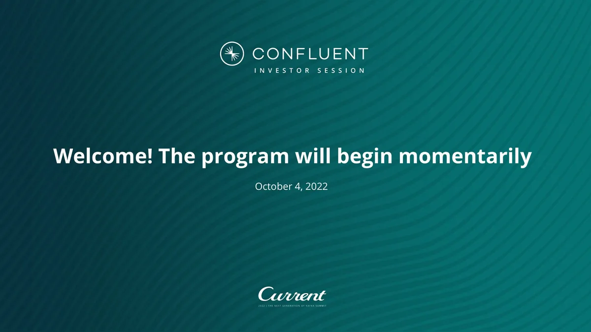 Confluent | Investor Day Presentation Deck | 82 slides · slide 1
