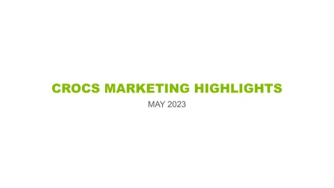 Crocs | Investor Presentation Deck | 2 slides
