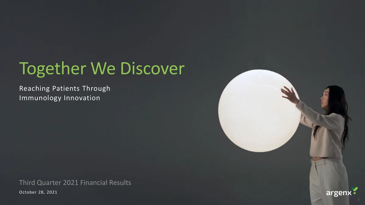 argenx SE | Results Presentation Deck | 20 slides · slide 1